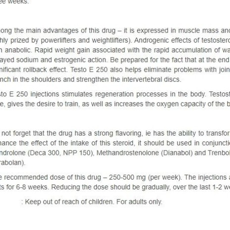 TESTO E 250 Para Pharma