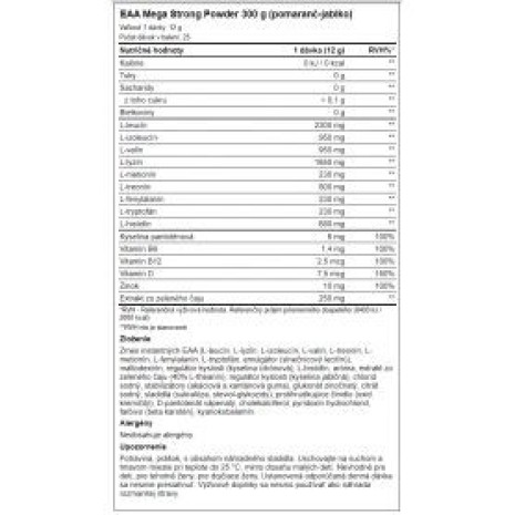 EAA Mega Strong Powder 300 g Nutrend